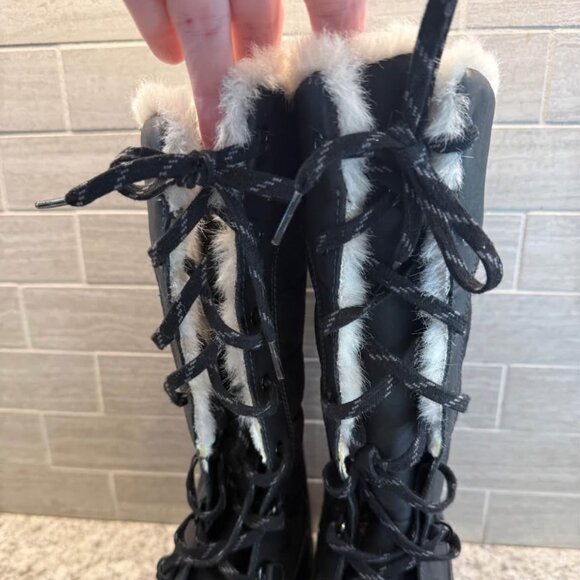 Clark’s‎ Women’s Mid Calf Black Mazlyn Mill Faux Fur Lined Winter Boots-Size 7M - Picture 5 of 10